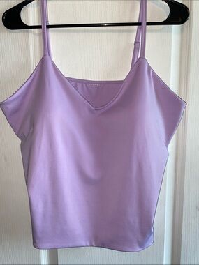 Lilac Satin V-Neck Cami Tank Top - Women